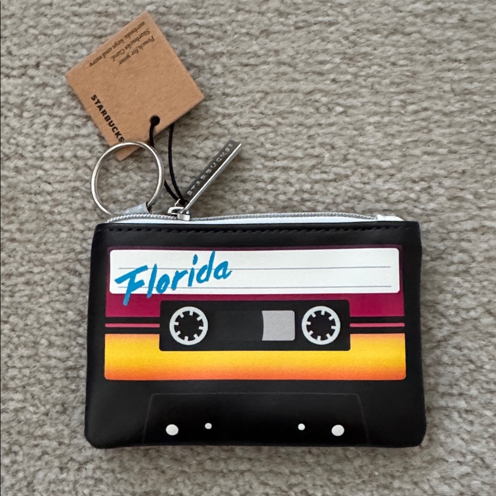 Starbucks Florida Retro Coin Purse - Black and Yellow
